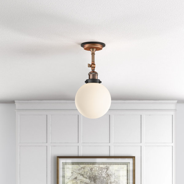 Three Posts™ Chippewa Glass Semi Flush Mount Wayfair